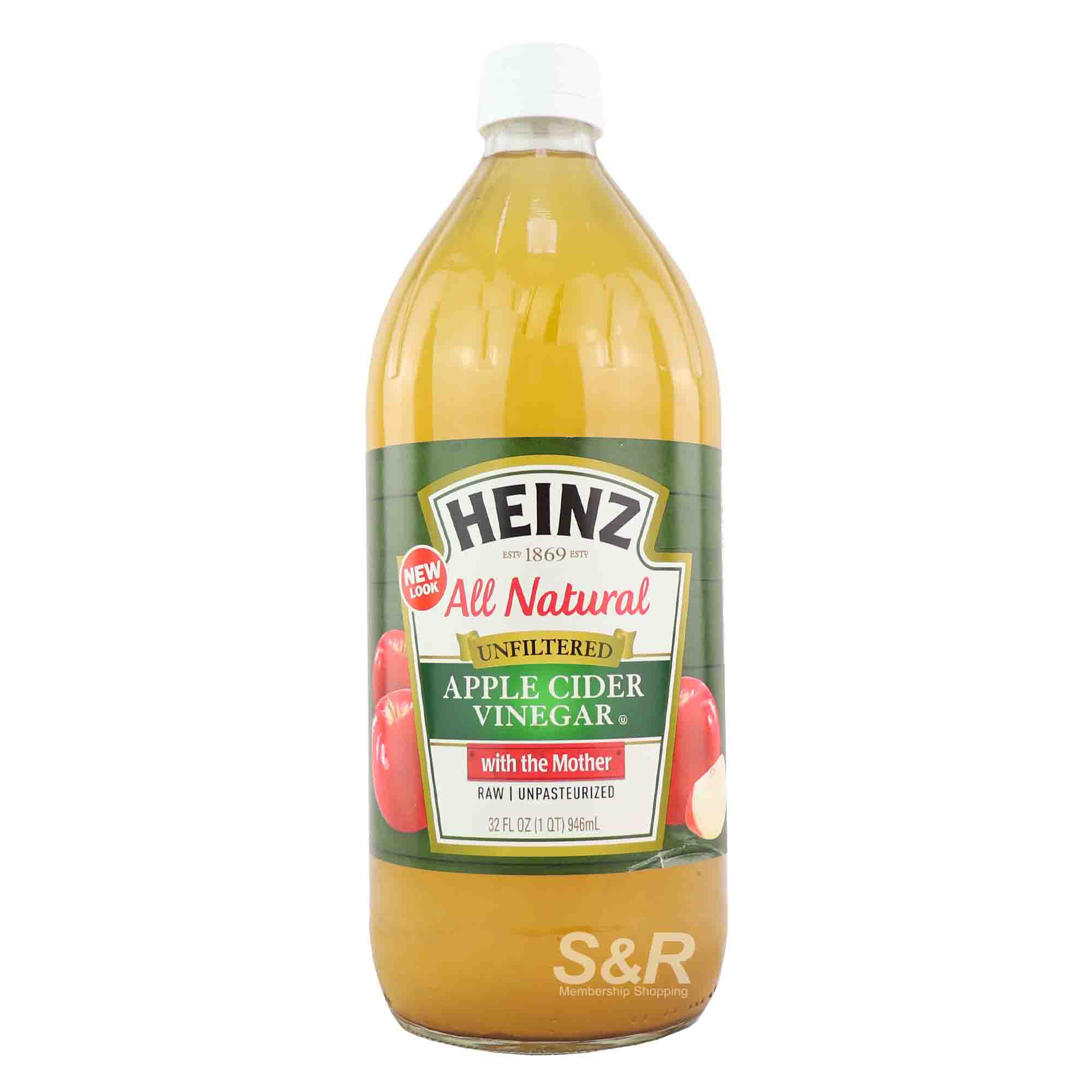 Heinz With The Mother All Natural Unfiltered Apple Cider Vinegar 946mL Heinz With The Mother All Natural Unfiltered Apple Cider Vinegar 946mL